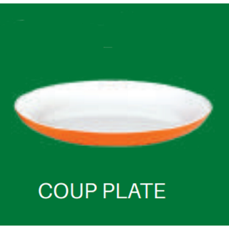 10" Double Color Coup Plate (Red-White) Brand: Italiano