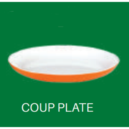 10" Double Color Coup Plate (Red-White) Brand: Italiano