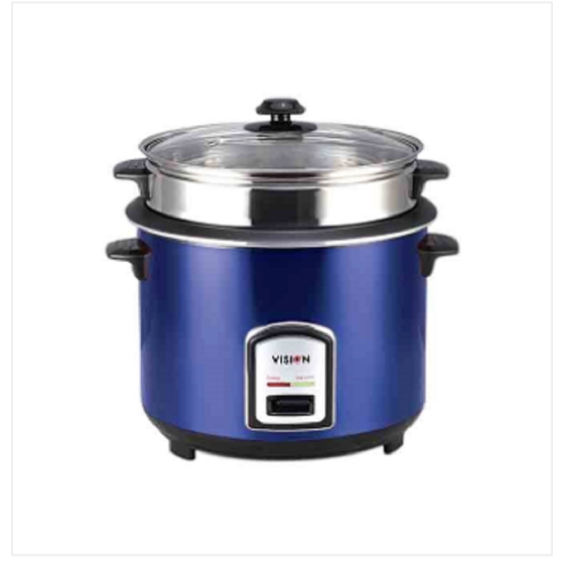 VISION Rice Cooker 1.8 L 40-06 SS Blue (Double Pot) 873175