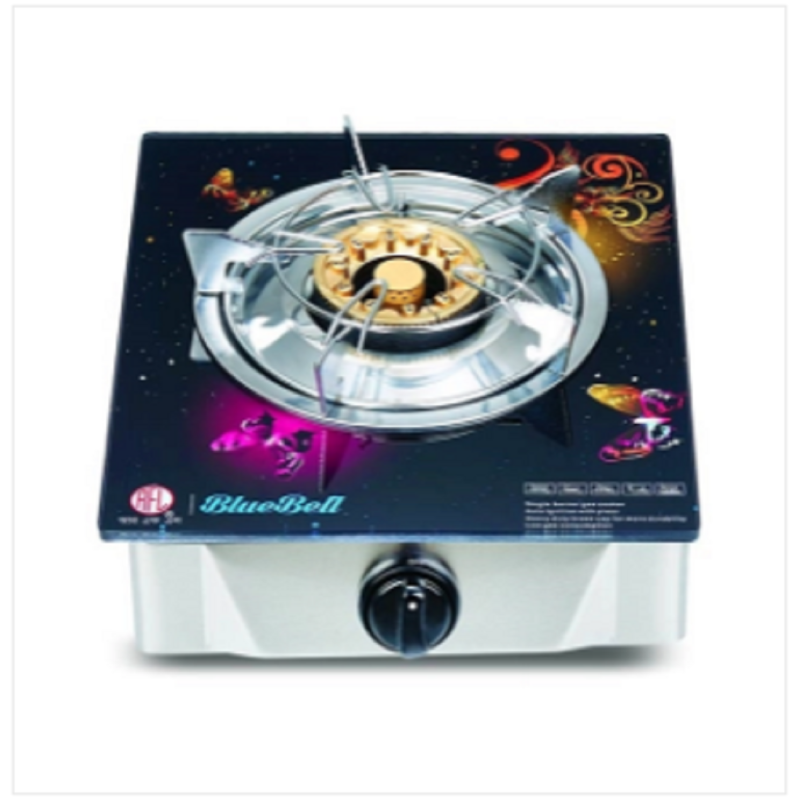 Single Glass LPG Gas Stove Bluebell
