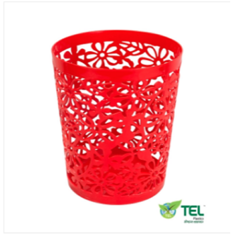 Paper Basket Flower Red