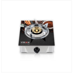 VISION LPG Single Glass Gas Stove Chocolate 3D