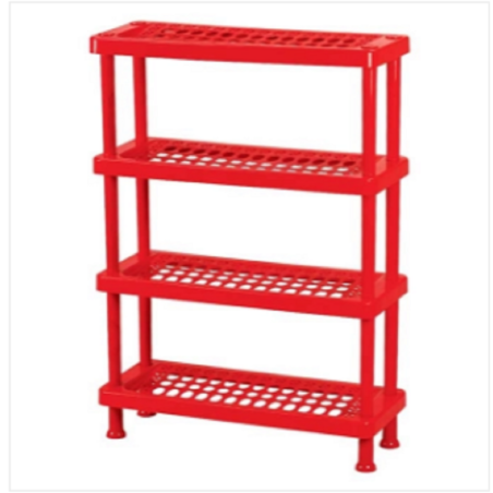 4 Step Shoe Rack Red