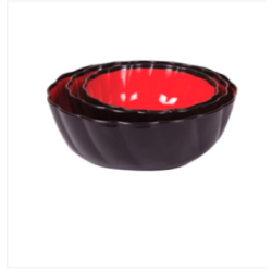 Bakul Bowl 3 Pcs Set Red & Black