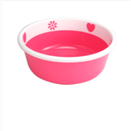 Two Color Flower Bowl 20L Pink