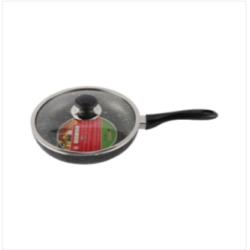 TOPPER Nonstick Glamour Fry Pan With Lid (Spatter Grey)...