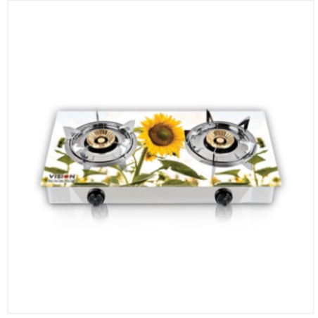 VISION LPG Double Glass Gas Stove Sun Fl 3D