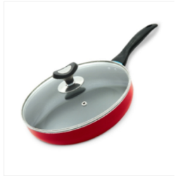 ViGO Non Stick Glamour Fry Pan With Lid Maroon 26 CM