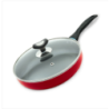 ViGO Non Stick Glamour Fry Pan With Lid Maroon 26 CM