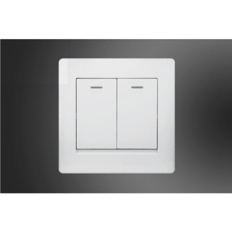 2 Gang 1 Way Switch-White (MGS2003/W)