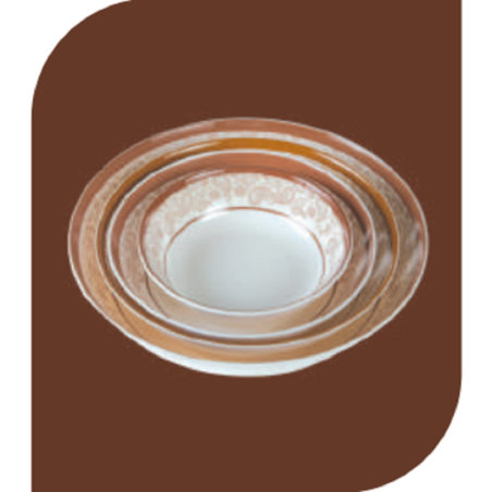 4 Pcs Bowl Set Golden Leaf Brand: Italiano