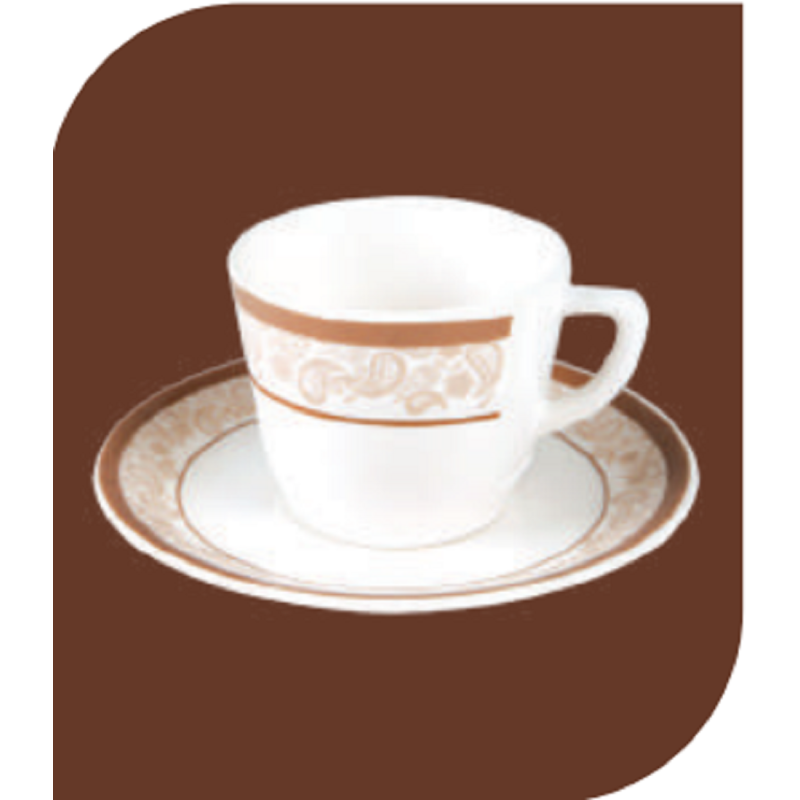 Small Tea Cup Saucer Golden Leaf Brand: Italiano