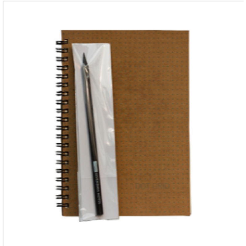 Designer Series Dot-Grid Notebook Dot Print Cover With Pencil