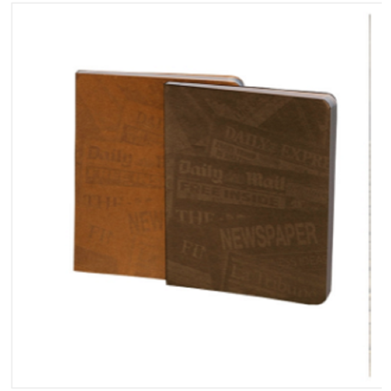 News Cover Brown & Silver Workbook Notebook 2-Pack