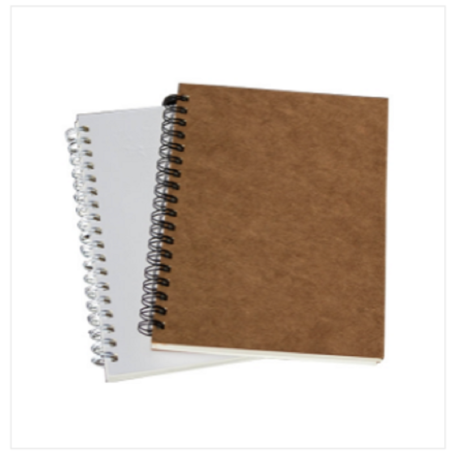 Executive Series Kraft & White Cover Spiral Notebook 2-Pack