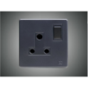 13A 3 Pin Socket with Switch-Silver (MGS3034/S)