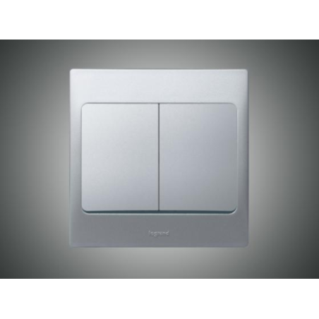 2 Gang 1 Way Switch-Silver (MGS3003/S)