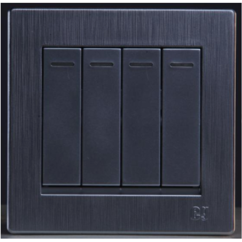 4 Gang 1 Way Switch-Silver (MGS3036/S)
