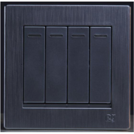 4 Gang 1 Way Switch-Silver (MGS3036/S)