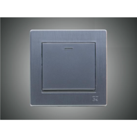 1 Gang 1 Way Switch-Dark Silver (MGS2001/G)
