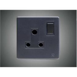 13A 3 Pin Socket with Switch-Dark Silver (MGS2034/G)