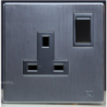 15A 3 Pin Socket with Switch-Dark Silver (MGS2052/G)