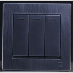 3 Gang 1 Way Switch-Dark Silver (MGS2005/G)