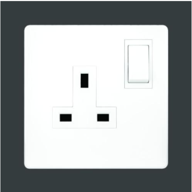 15A 3 Pin Socket with Switch-White (MGS2052/W)