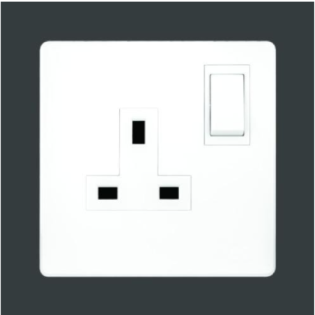 15A 3 Pin Socket with Switch-White (MGS2052/W)